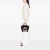 Celine Micro Tricolor Felt Wool and Calfskin Luggage Tote Secondhand