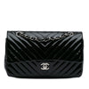 Secondhand Chanel Medium Classic Chevron Patent Double Flap