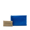 Bottega Veneta Metallic Leather Intrecciato Wristlet Clutch Secondhand