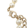 Chanel CC Brass No 5 Strass and Faux Pearl Pendant Necklace Secondhand