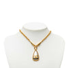 Chanel CC Gold Plated Teardrop Pendant Necklace Secondhand