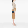 Saint Laurent Mini Croc Embossed Leather  Monogram Sunset Wallet on Chain Secondhand