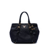 Prada Soft Calf Trimmed Tessuto Satchel Secondhand