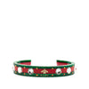 Secondhand Gucci Web Resin and Crystal Bee Cuff Bracelet