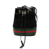 Gucci Mini Suede and Patent Web Ophidia Bucket Bag Secondhand