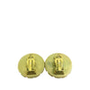 Chanel Gold Plated Resin CC Chain Round Clip On Earrings Secondhand