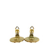 Chanel Gold Plated Resin CC Chain Round Clip On Earrings Secondhand