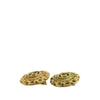 Chanel Gold Plated Resin CC Chain Round Clip On Earrings Secondhand