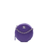 Chanel CC Goatskin Round Ski Clutch with Chain Secondhand