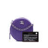 Chanel CC Goatskin Round Ski Clutch with Chain Secondhand
