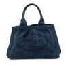 Prada Denim Canapa Logo Tote Secondhand