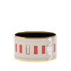Hermès Extra Wide Gold Plated Enamel Collier de Chien Bangle Secondhand