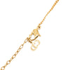 Dior Gold Plated Enamel Strass Tear Drop Pendant Necklace Secondhand