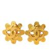 Chanel Gold Plated CC Flower Clip On Earrings Secondhand