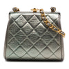 Chanel Mini CC Quilted Metallic Lambskin Frame Crossbody Secondhand