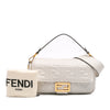 Secondhand Fendi Zucca Embossed Leather Baguette Satchel