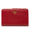 Secondhand Prada Saffiano Bifold Compact Wallet