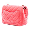 Secondhand Chanel Mini Square Classic Velvet Pearl Crush Single Flap