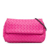 Secondhand Bottega Veneta Small Calfskin Intrecciomirage Embossed Butterfly Chain Crossbody