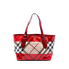 Burberry Vinyl Trimmed Supernova Check Coated Canvas Tote Secondhand