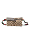 Gucci GG Canvas Web Double Pocket Belt Bag Secondhand