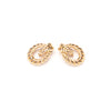 Twisted Puff Door Knocker Earrings - '10s Second-hand