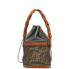 Zucca Canvas & Leather Palazzo Bucket Bag - '10s Second-hand