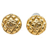 CC Quilted Clip On Earrings - '10s Second-hand