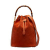 Suede Drawstring Bucket Bag - '10s Second-hand