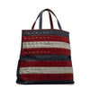 Denim Studded Flag Tote Bag - '10s Second-hand