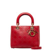 Medium Embossed Leather Cannage Lady Dior - '10s Second-hand