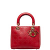 Medium Embossed Leather Cannage Lady Dior - '10s Second-hand