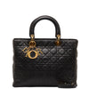 Large Cannage Leather Lady Dior - '10s Second-hand