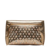 Metallic Leather Star-studded Clutch - '10s Second-hand