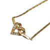 Rhinestone Heart Necklace - '10s Second-hand