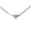 Rhinestone Heart Necklace - '10s Second-hand