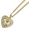 Crystal Heart CD Pendant Necklace - '10s Second-hand