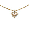 Rhinestone Heart Pendant Necklace - '10s Second-hand