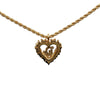 Rhinestone Heart Pendant Necklace - '10s Second-hand