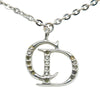 CD Logo Rhinestone Necklace - '10s Second-hand