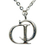 CD Logo Rhinestone Necklace - '10s Second-hand