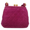Secondhand Chanel Coco Mark Purple Suede Bag