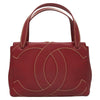 Secondhand Chanel Logo CC Burgundy Leather Bag