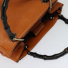 Secondhand Gucci Bamboo Orange Leather Bag