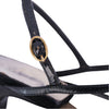 Yves Saint Laurent  Black Patent Leather YSL Logo Heeled Sandals