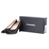 Secondhand Chanel Black Leather CC Cap-Toe Pumps