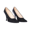 second hand Chanel Black Suede Leather and Patent Leather Pumps