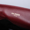 second hand Balmain Medium Anthem Leather Shoulder Bag Burgundy 