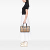 Burberry Haymarket Check Canvas Boston Bag Secondhand