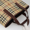 Secondhand Burberry Nova Check Beige Canvas Bag